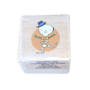 Lynette Anderson Taylor Studio G Halloween Male Skeleton Rubber Stamp
